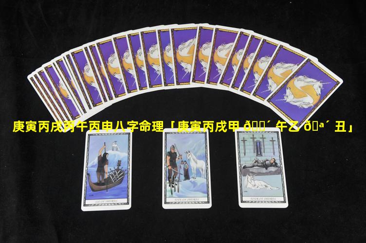 庚寅丙戌丙午丙申八字命理「庚寅丙戌甲 🐴 午乙 🪴 丑」